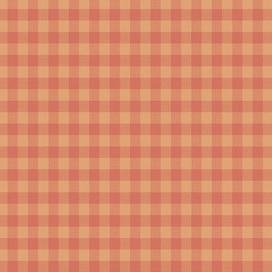 Quiltessential Gingham Pumpkin A1673O1 by Laundry Basket Quilts for Andover Fabrics (sold in 25cm increments)