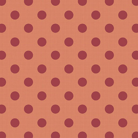 Quiltessential Large Dot Tigerlily A1674O1 by Laundry Basket Quilts for Andover Fabrics (sold in 25cm increments)
