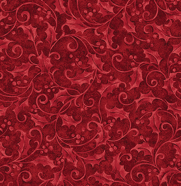 Star Of Wonder - Star of Light Holly Red 6210 by Nancy Halvorsen for Benartex Fabrics (sold in 25cm increments)