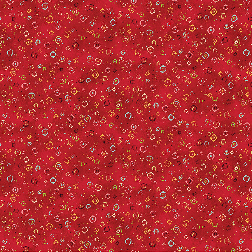 Star Of Wonder - Star of Light Twinkle Red 6310 by Nancy Halvorsen for Benartex Fabrics (sold in 25cm increments)