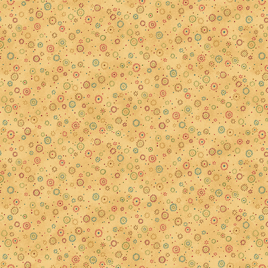 Star Of Wonder - Star of Light Twinkle Gold 6330 by Nancy Halvorsen for Benartex Fabrics (sold in 25cm increments)