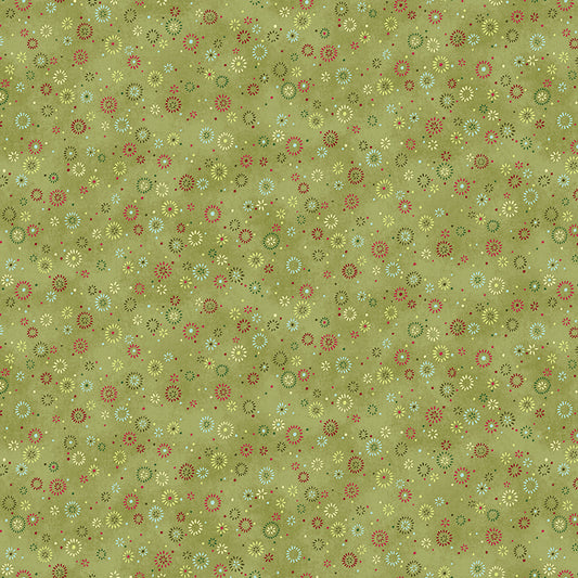 Star Of Wonder - Star of Light Twinkle Green 6344 by Nancy Halvorsen for Benartex Fabrics (sold in 25cm increments)