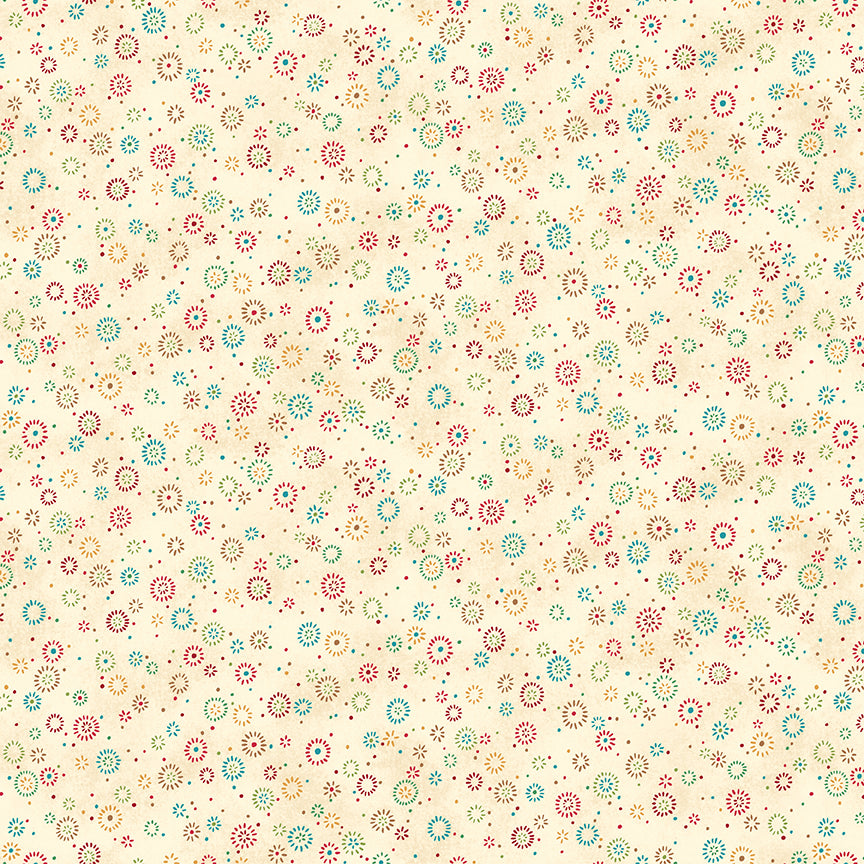 Star Of Wonder - Star of Light Twinkle Multi Cream 6393 by Nancy Halvorsen for Benartex Fabrics (sold in 25cm increments)