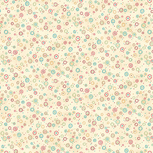 Star Of Wonder - Star of Light Twinkle Multi Cream 6393 by Nancy Halvorsen for Benartex Fabrics (sold in 25cm increments)