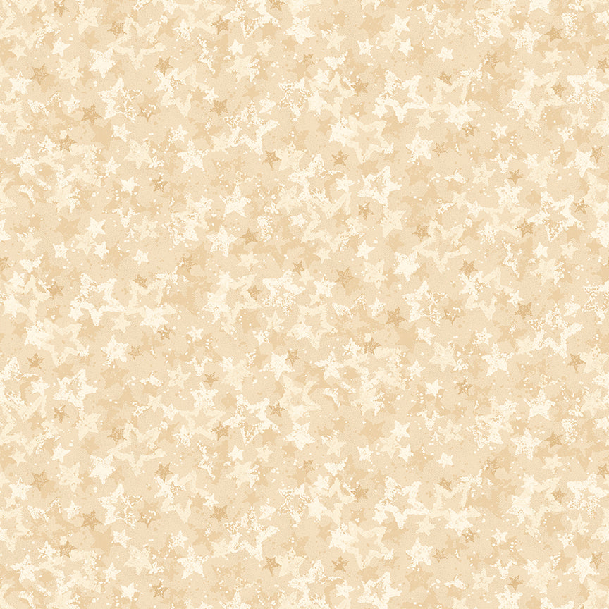 Star Of Wonder - Star of Light Heavenly Star Cream 6407 by Nancy Halvorsen for Benartex Fabrics (sold in 25cm increments)
