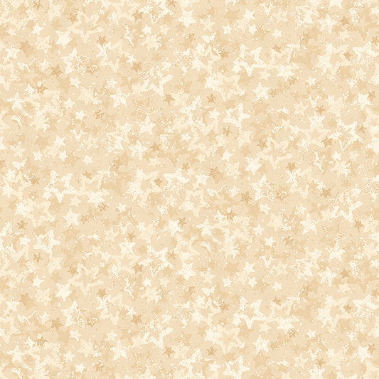 Star Of Wonder - Star of Light Heavenly Star Cream 6407 by Nancy Halvorsen for Benartex Fabrics (sold in 25cm increments)