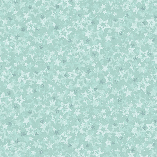 Star Of Wonder - Star of Light Aqua Wideback by Nancy Halvorsen for Benartex Fabrics (sold in 25cm increments)