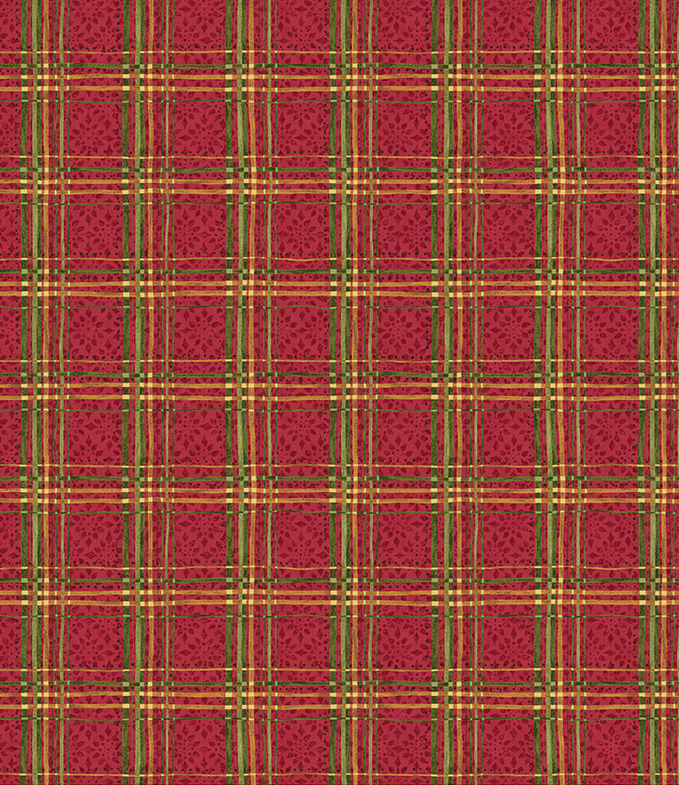 Star Of Wonder - Star of Light Plaid Red 6510 by Nancy Halvorsen for Benartex Fabrics (sold in 25cm increments)