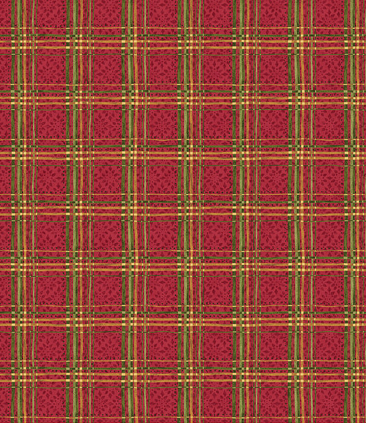 Star Of Wonder - Star of Light Plaid Red 6510 by Nancy Halvorsen for Benartex Fabrics (sold in 25cm increments)