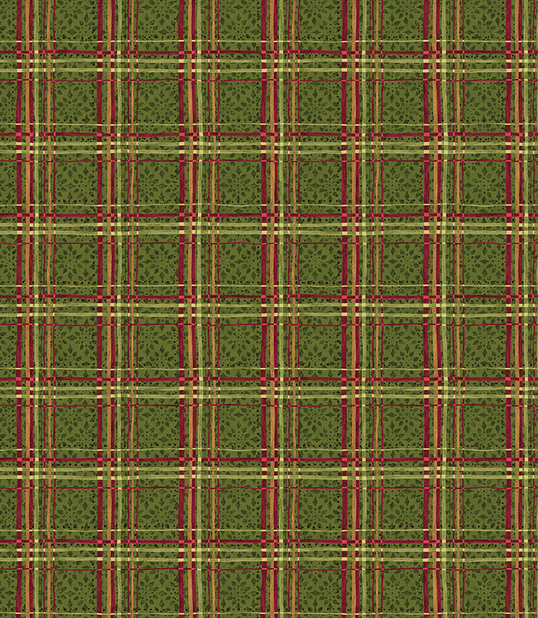 Star Of Wonder - Star of Light Plaid Green 6544 by Nancy Halvorsen for Benartex Fabrics (sold in 25cm increments)