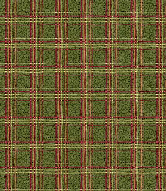 Star Of Wonder - Star of Light Plaid Green 6544 by Nancy Halvorsen for Benartex Fabrics (sold in 25cm increments)