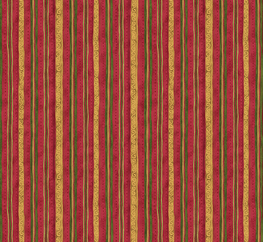 Star Of Wonder - Star of Light Scroll Stripe 6610 by Nancy Halvorsen for Benartex Fabrics (sold in 25cm increments)