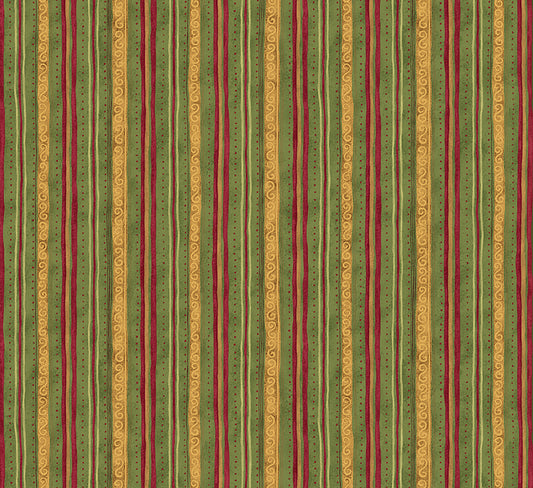Star Of Wonder - Star of Light  Scroll Green 6644 by Nancy Halvorsen for Benartex Fabrics (sold in 25cm increments)