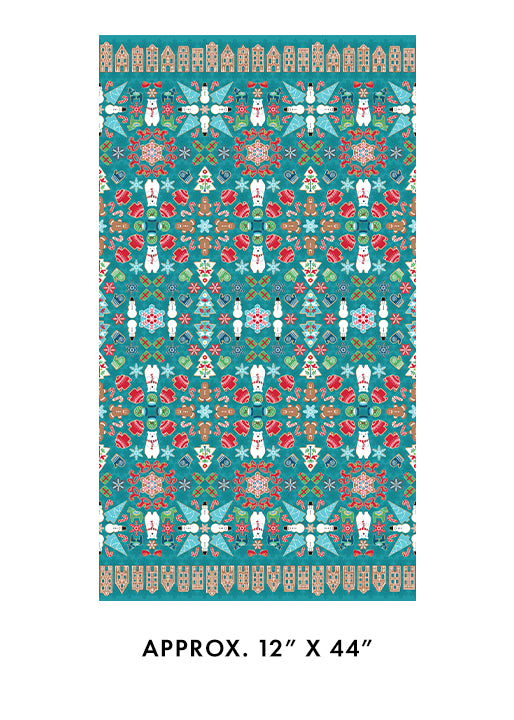 Gingerbread Lane Village Square Solstice 5165/4084 by Modern Quilt Studio for Benartex fabrics (sold in 25cm increments)