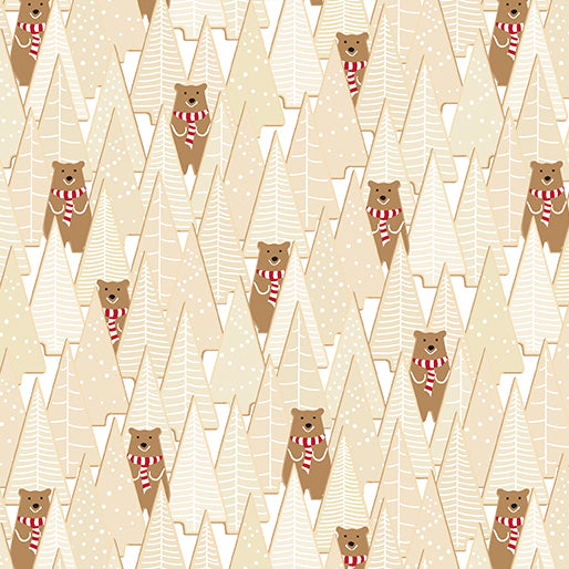 Gingerbread Lane Gingerbread Forest Frost 5165/4270 by Modern Quilt Studio for Benartex fabrics (sold in 25cm increments)