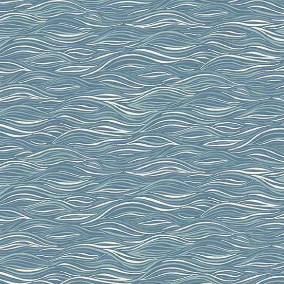 Driftwood Ripples Blue M177B by Makower (sold in 25cm increments)