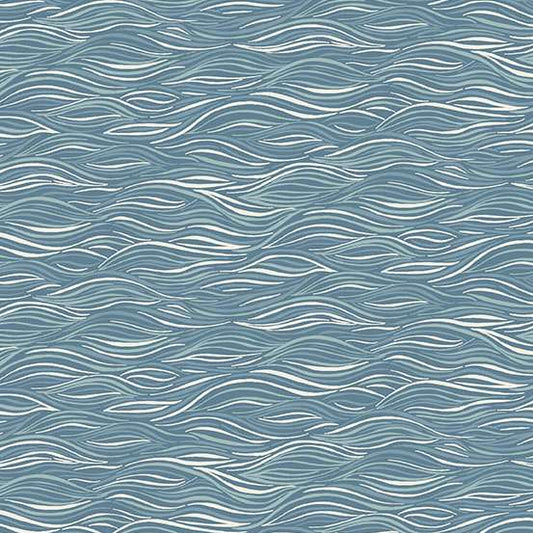 Driftwood Ripples Blue M177B by Makower (sold in 25cm increments)