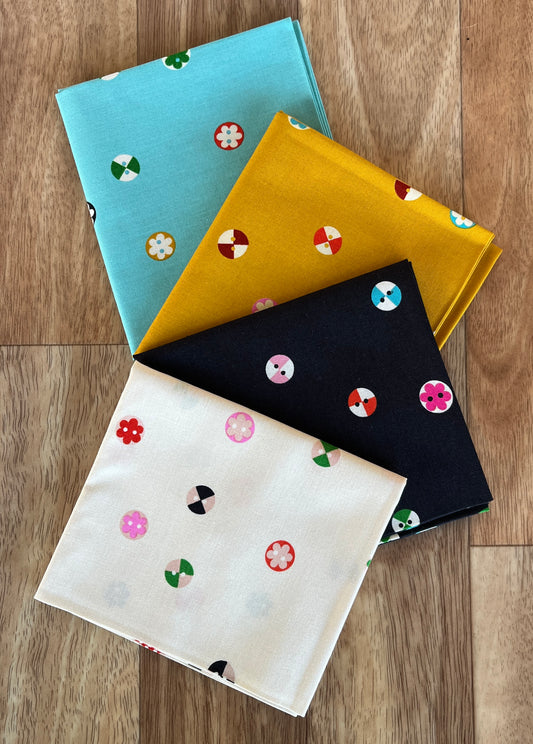 1800 Notion Buttons Fat Quarter Bundle a Collaborative Collection by Ruby Star Society