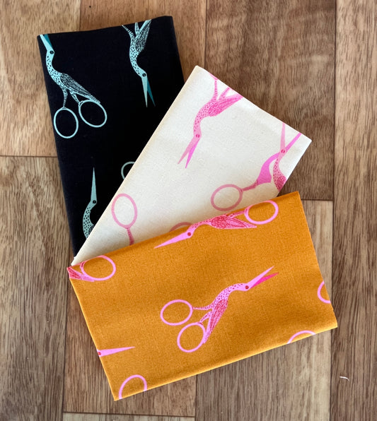 1800 Notion Stork Scissors Fat Eighth Bundle a Collaborative Collection by Ruby Star Society
