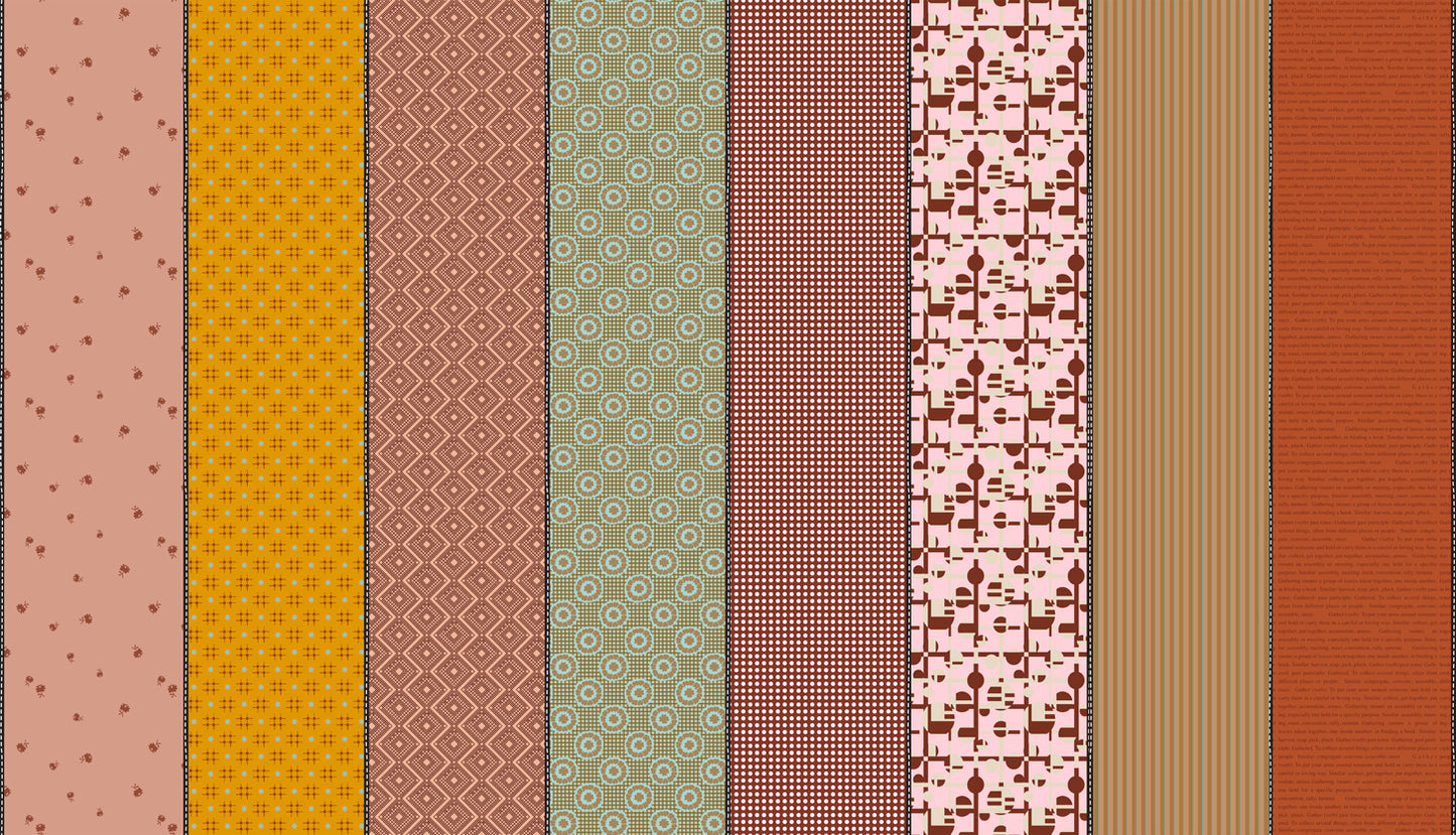 Gathered Lollies Three Blender Trentham M1829212 by Jen Kingwell for Moda Fabrics (sold in 25cm increments)