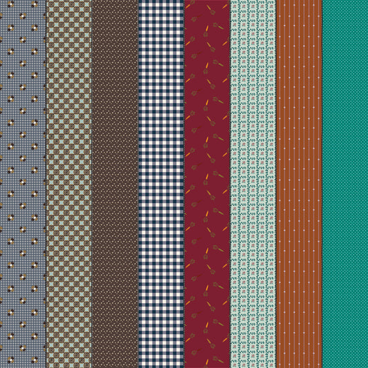 Gathered Lollies Five Blender Trentham M1829412 by Jen Kingwell for Moda Fabrics (sold in 25cm increments)