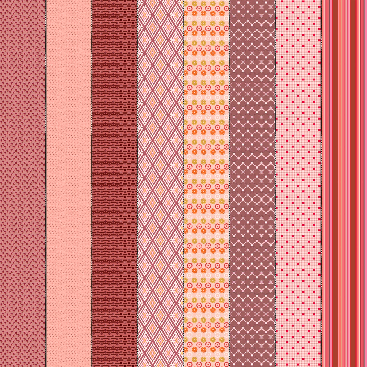 Gathered Lollies Six Blender Hazel M1829511 by Jen Kingwell for Moda Fabrics (sold in 25cm increments)