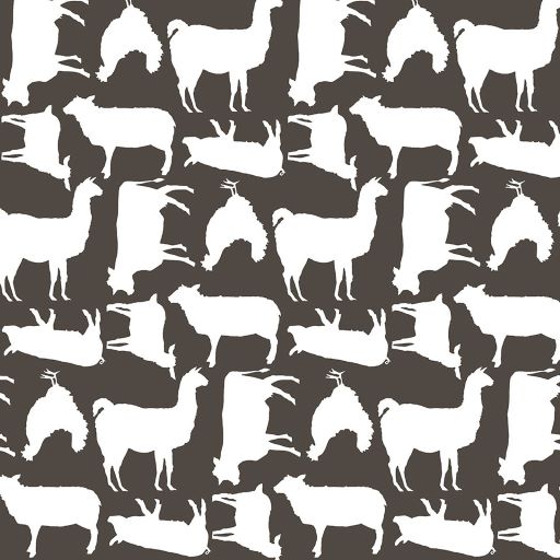 Prairie Sisters Barnyard Grey by Poppie Cotton (sold in 25cm increments)
