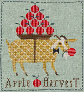 Giddy Goat Apple Harvest Cross Stitch Pattern by Artful Offerings