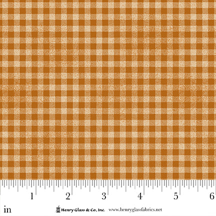 Pennyberry Farm Orange Gingham 2014-30 by Kim Diehl for Henry Glass Fabrics (sold in 25cm increments)