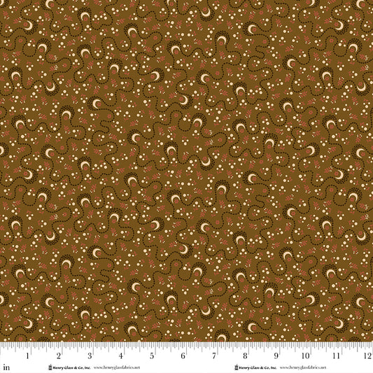 Pennyberry Farm Brown Swirls 2015-33 by Kim Diehl for Henry Glass Fabrics (sold in 25cm increments)
