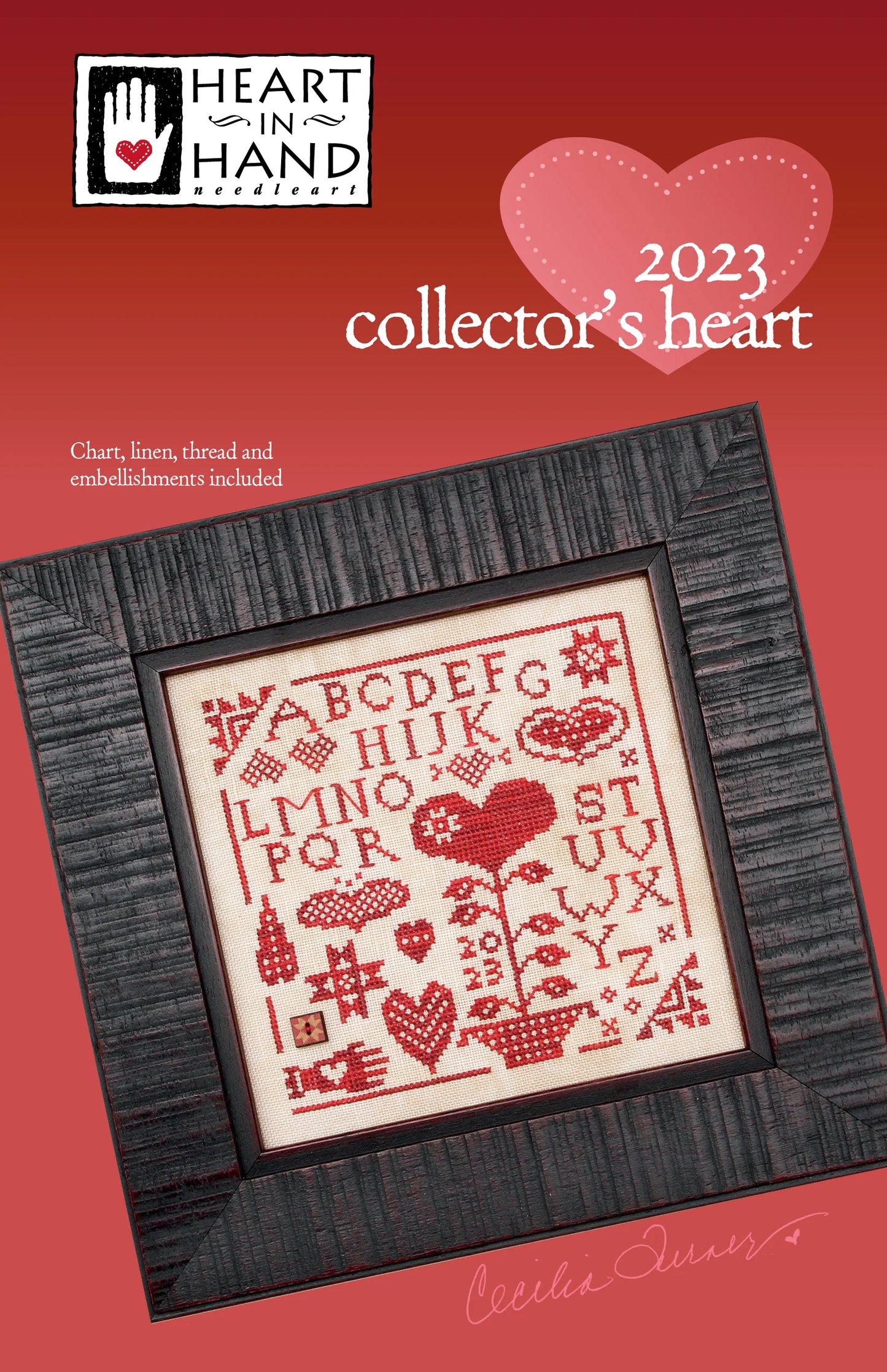 2023 Collectors Heart Cross Stitch Kit Heart in Hand