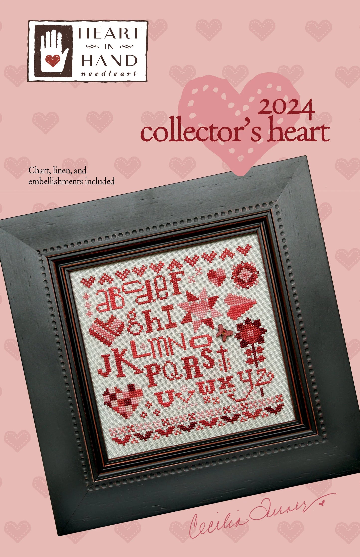 2024 Collectors Heart Cross Stitch Kit Heart in Hand