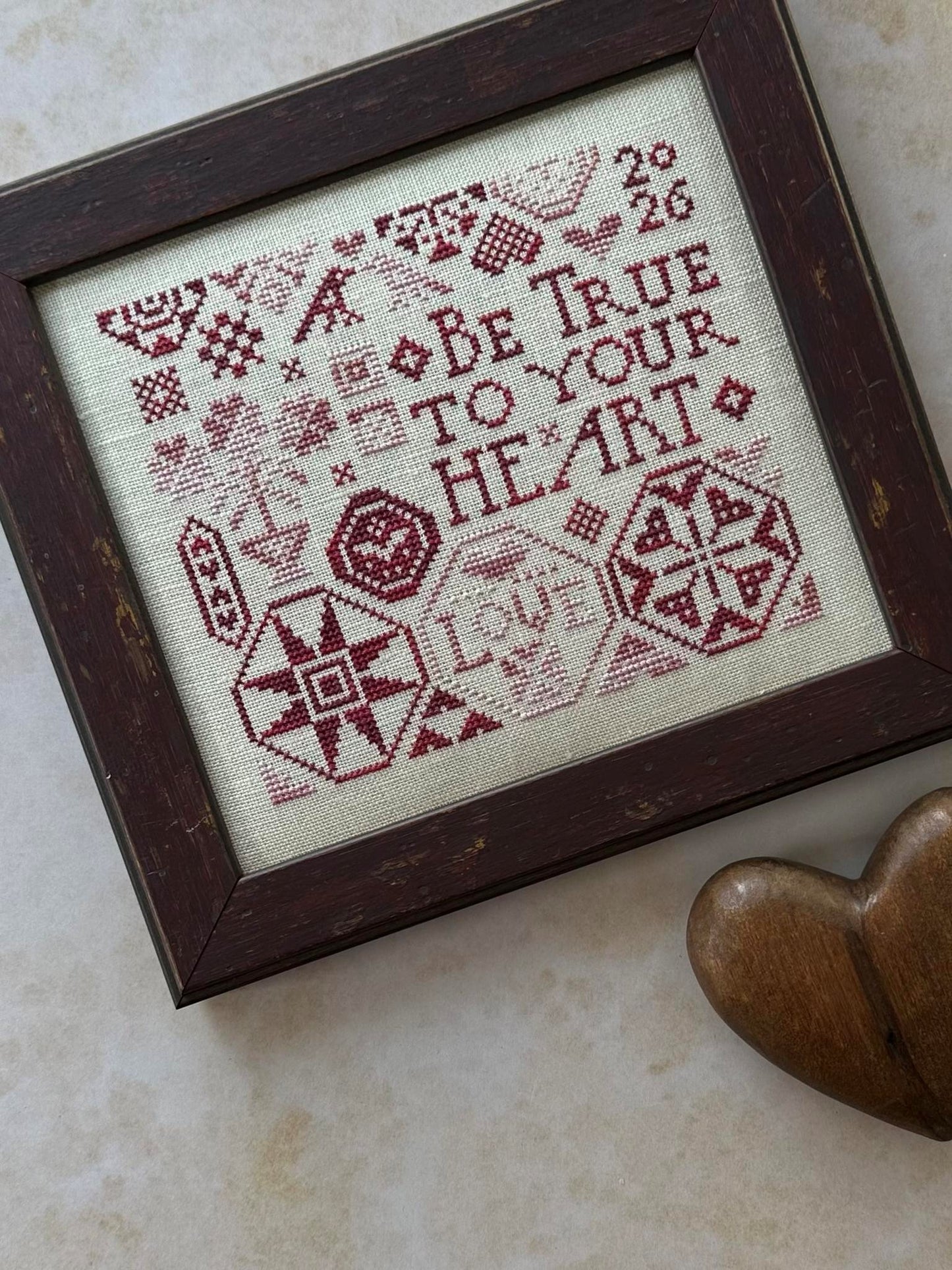 2026 Collectors Heart Cross Stitch Kit Heart in Hand