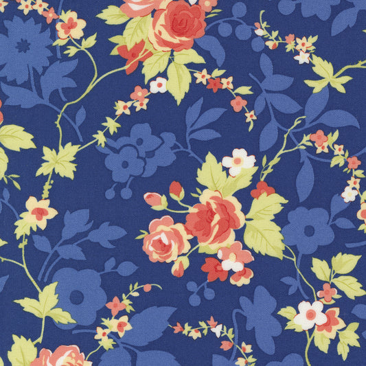 Fruit Cocktail Boysenberry Summer Floral M2046012 by Figtree Quilts for Moda (sold in 25cm increments)