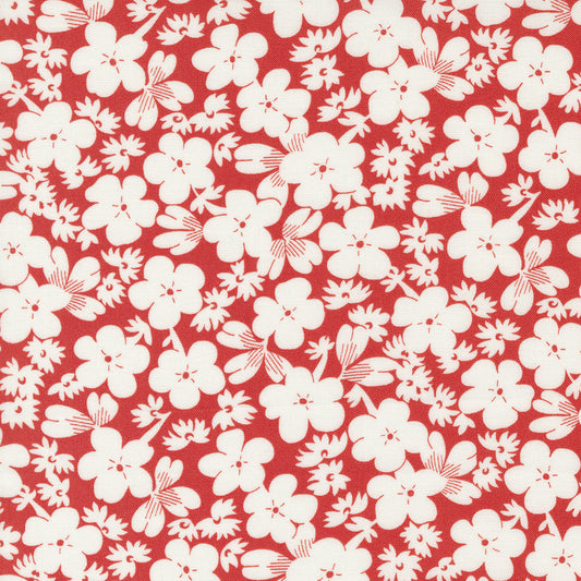 Fruit Cocktail Cherry Flour Sack Meadow Florals M2046615 by Figtree Quilts for Moda (sold in 25cm increments)
