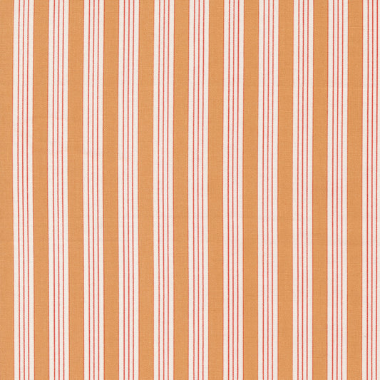 Fruit Cocktail Tangerine Ticking Stripes M2046717 by Figtree Quilts for Moda (sold in 25cm increments)