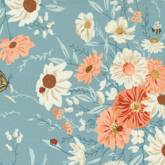 Farmstead Mountain Stream Flowers M2090014 by Stacy Iest Hsu for Moda fabrics (sold in 25cm increments)