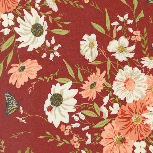 Farmstead Baked Beans Flowers M2090023 by Stacy Iest Hsu for Moda fabrics (sold in 25cm increments)