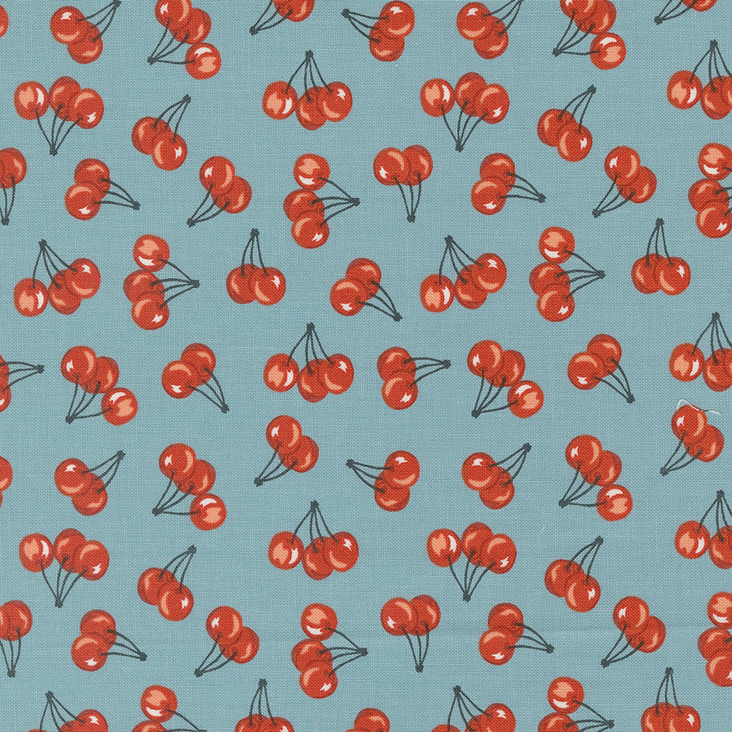 Farmstead Cherries Mountain Stream M2090614 by Stacy Iest Hsu for Moda fabrics (sold in 25cm increments)