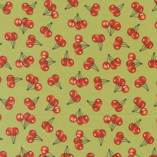 Farmstead Cherries Clover M2090618 by Stacy Iest Hsu for Moda fabrics (sold in 25cm increments)