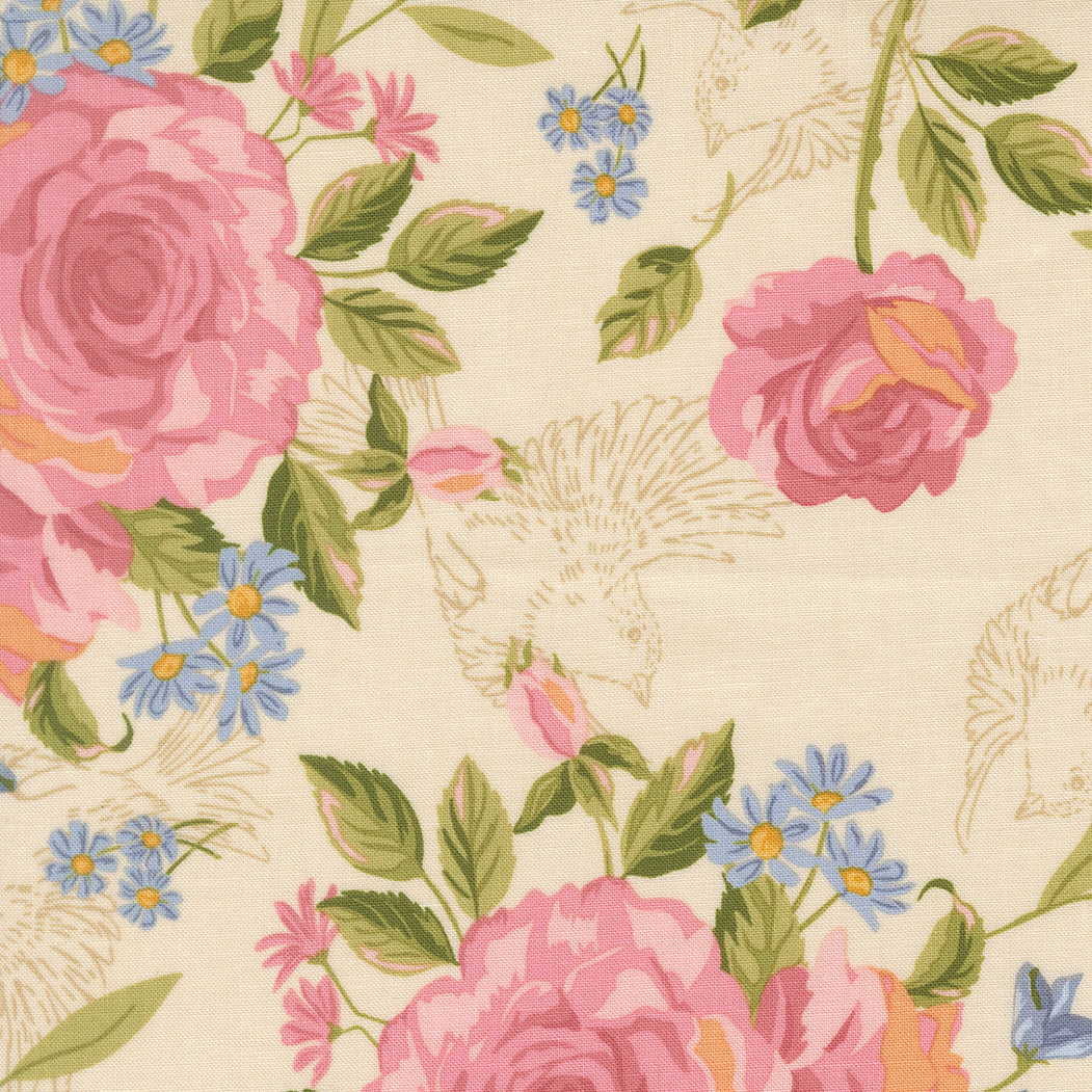 My Secret Garden Grandmas Rose Cloud M2098011 by Stacy Iest Hsu for Moda Fabrics (sold in 25cm increments)
