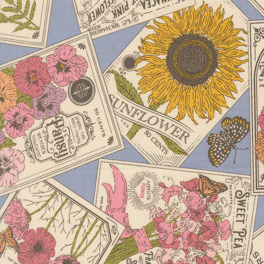 My Secret Garden Seeds of Love Dusk M2098122 by Stacy Iest Hsu for Moda Fabrics (sold in 25cm increments)