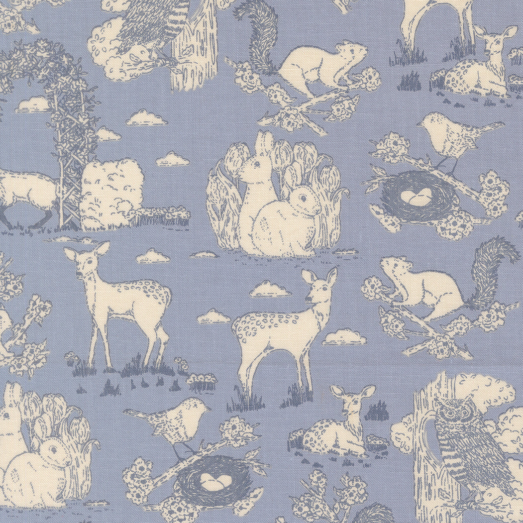 My Secret Garden Garden Toile Dusk M2098322 by Stacy Iest Hsu for Moda Fabrics (sold in 25cm increments)