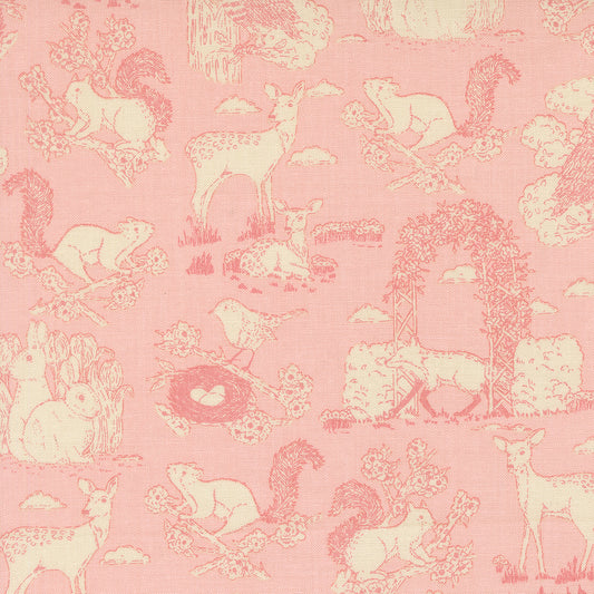 My Secret Garden Garden Toile Pink M2098323 by Stacy Iest Hsu for Moda Fabrics (sold in 25cm increments)