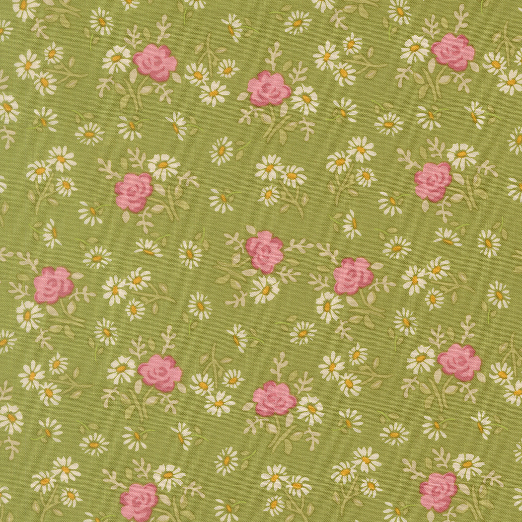 My Secret Garden Rose Garden Grass M2098518 by Stacy Iest Hsu for Moda Fabrics (sold in 25cm increments)