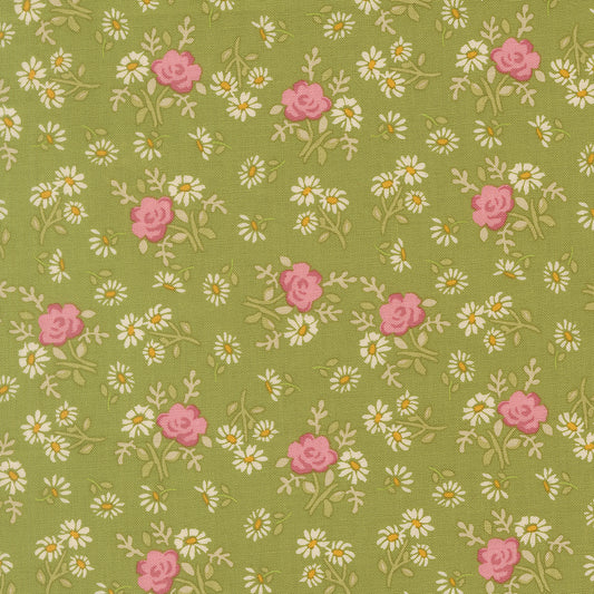 My Secret Garden Rose Garden Grass M2098518 by Stacy Iest Hsu for Moda Fabrics (sold in 25cm increments)