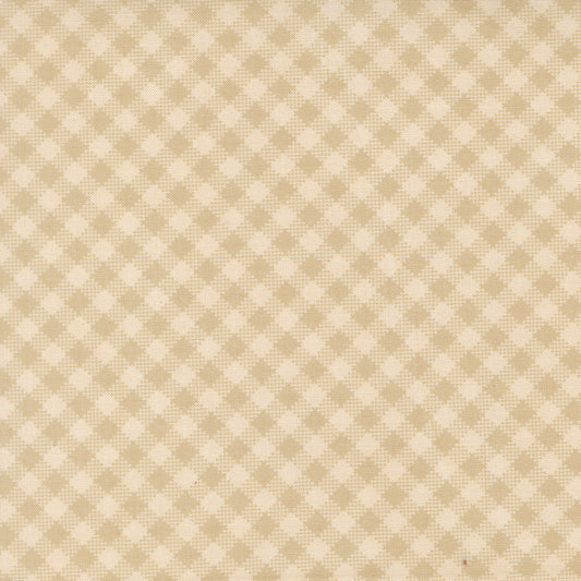 My Secret Garden Crawling Gingham Natural M2098711 by Stacy Iest Hsu for Moda Fabrics (sold in 25cm increments)