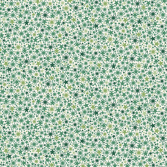 The Nutcracker Twinkle Cream Green M225QG by Makower UK (sold in 25cm increments)