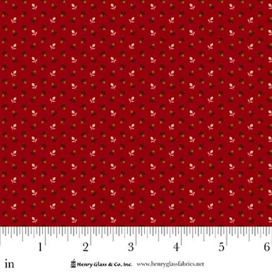 Love Struck Tulip Toss Red 2286-88 by Kim Diehl for Henry Glass Fabrics (sold in 25cm increments)