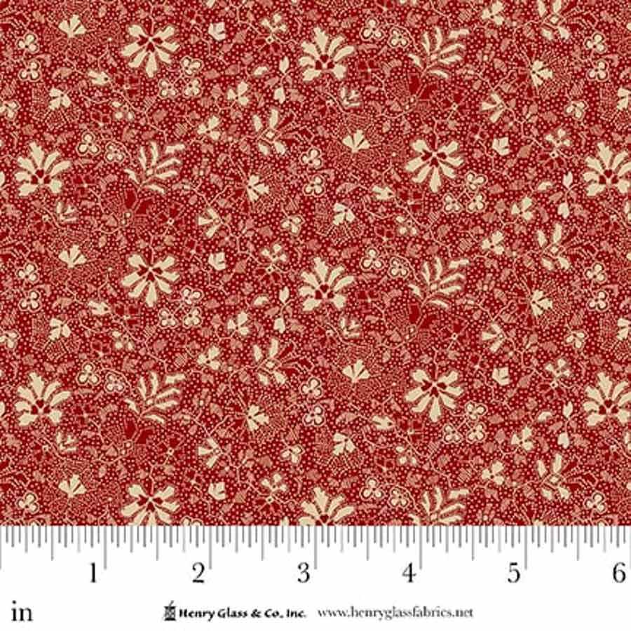 Love Struck Clover Patch Red 2287-88 by Kim Diehl for Henry Glass Fabrics (sold in 25cm increments)